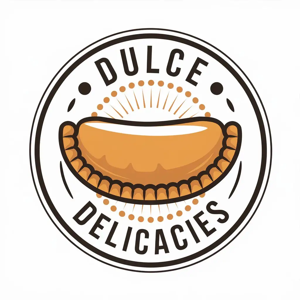 LOGO Design for Dulce Delicacies Empanada Symbol with Modern Touch for Restaurant Industry