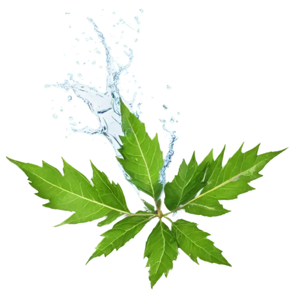 neem with water  splash