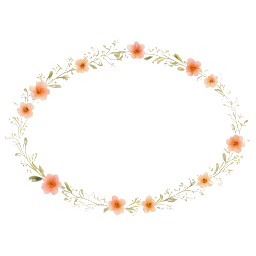 Elegant-Floral-Circle-PNG-Design-A-Beautiful-Oval-Shape-with-Flower-Accents