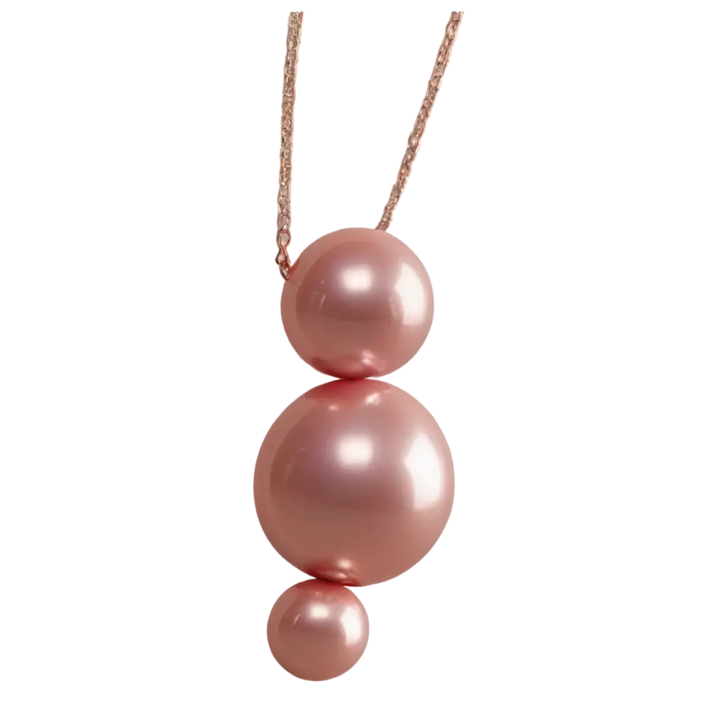 Pink pearl in round ball shape