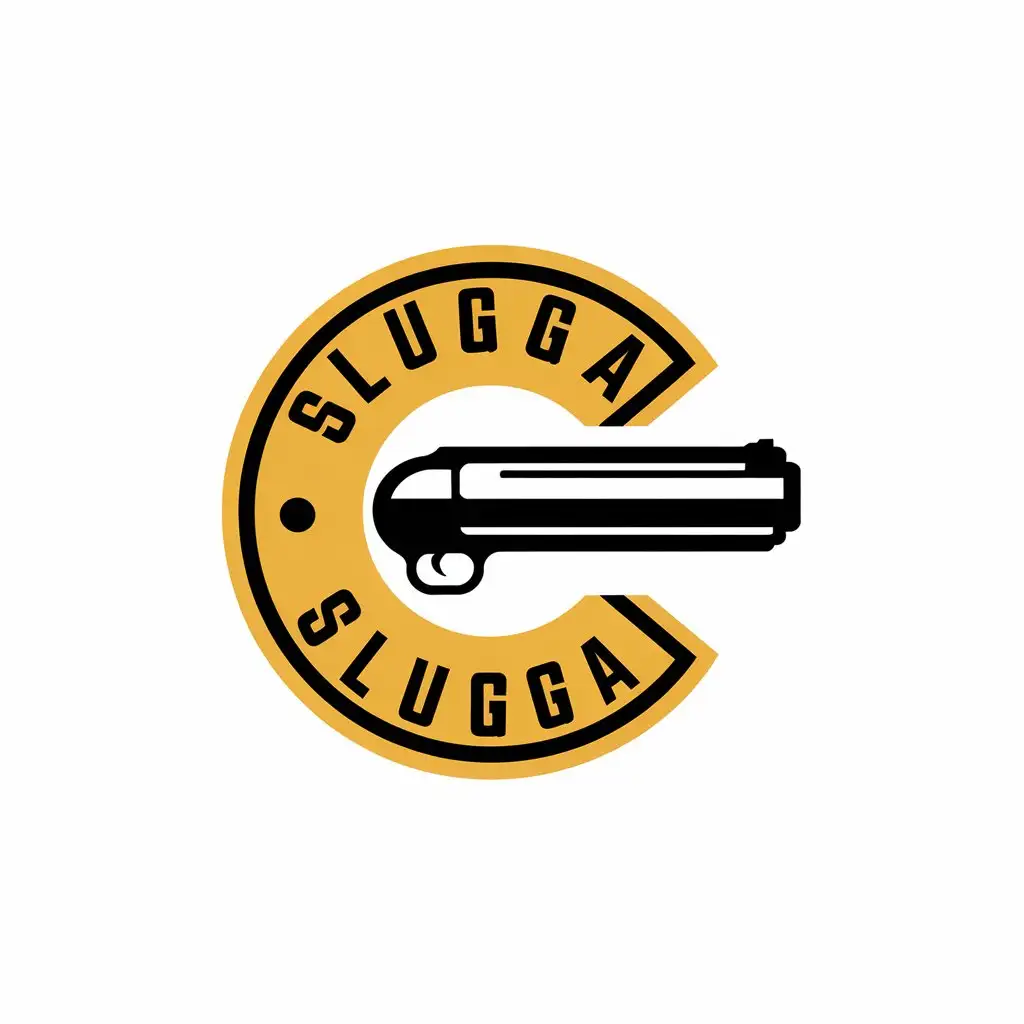 LOGO Design for Slugga C Shotgun Bullet Symbol with Moderate Style and Clear Background