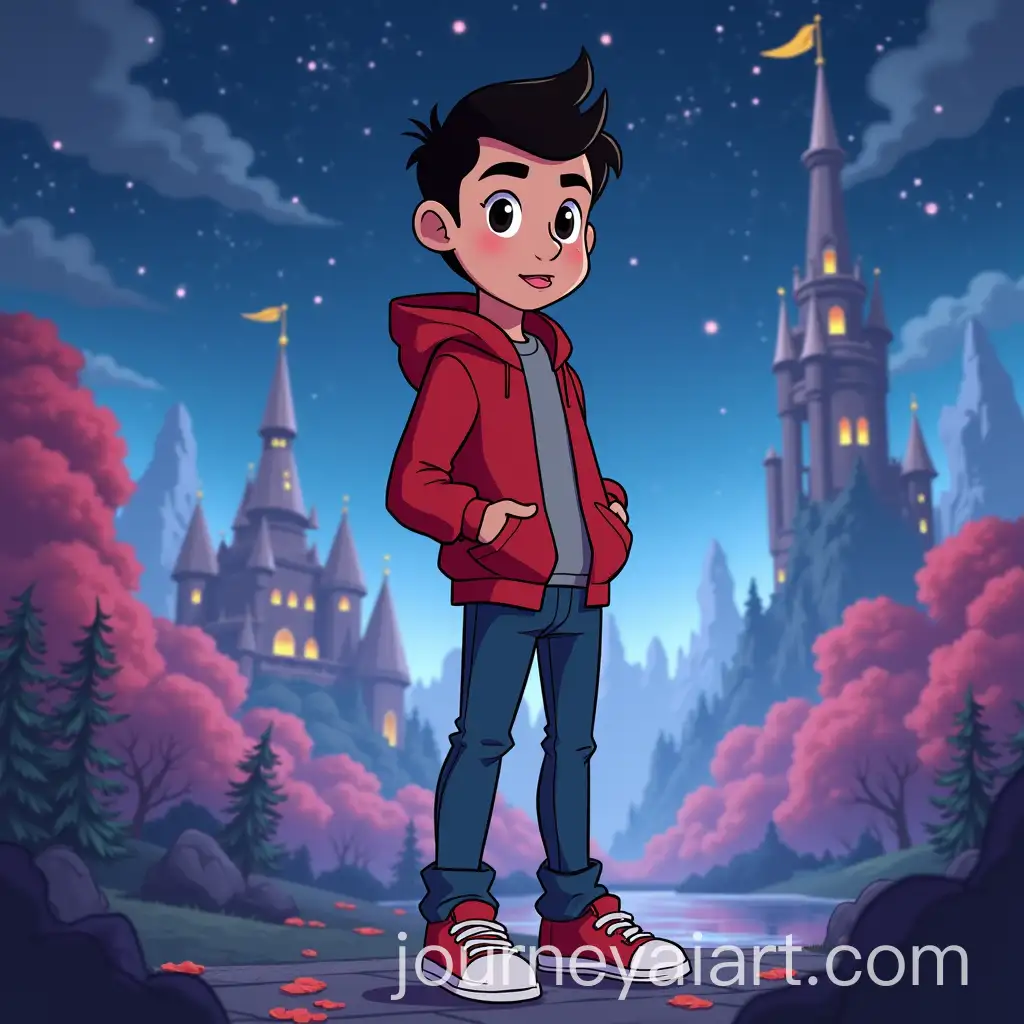 Cartoon-Character-Marco-Diaz-from-Star-vs-the-Forces-of-Evil-in-Whimsical-Forest-Scene