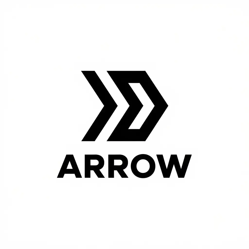 LOGO Design for Arrow Minimalistic Arrowhead Icon with Simple Geometric Style