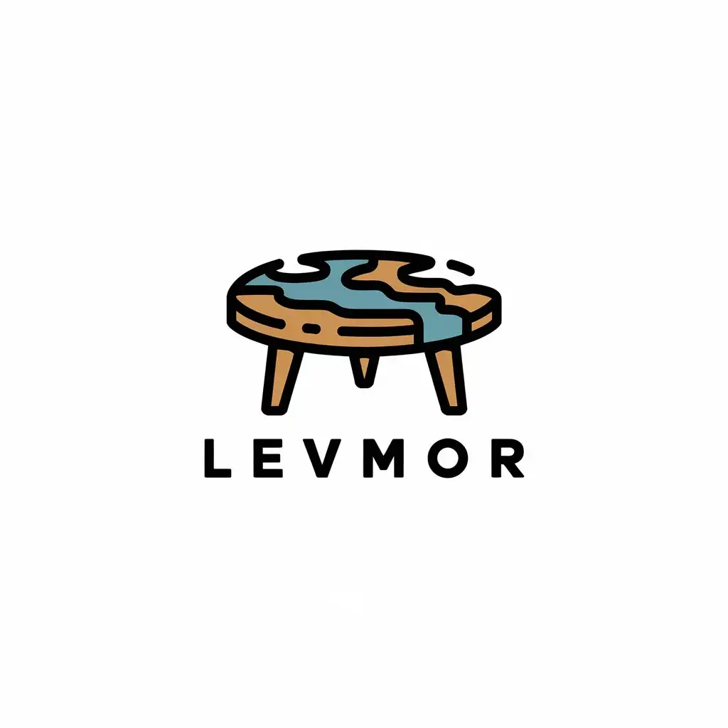 LOGO-Design-For-Levmor-Wooden-Table-with-Epoxy-Resin-Theme