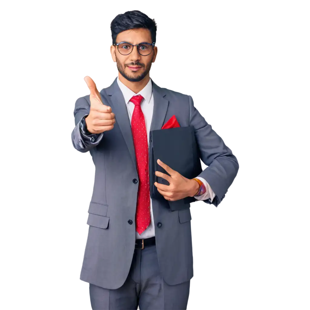 Indian-Hotel-Receptionist-Transforming-into-Super-Hero-with-1000-INR-PNG-Image