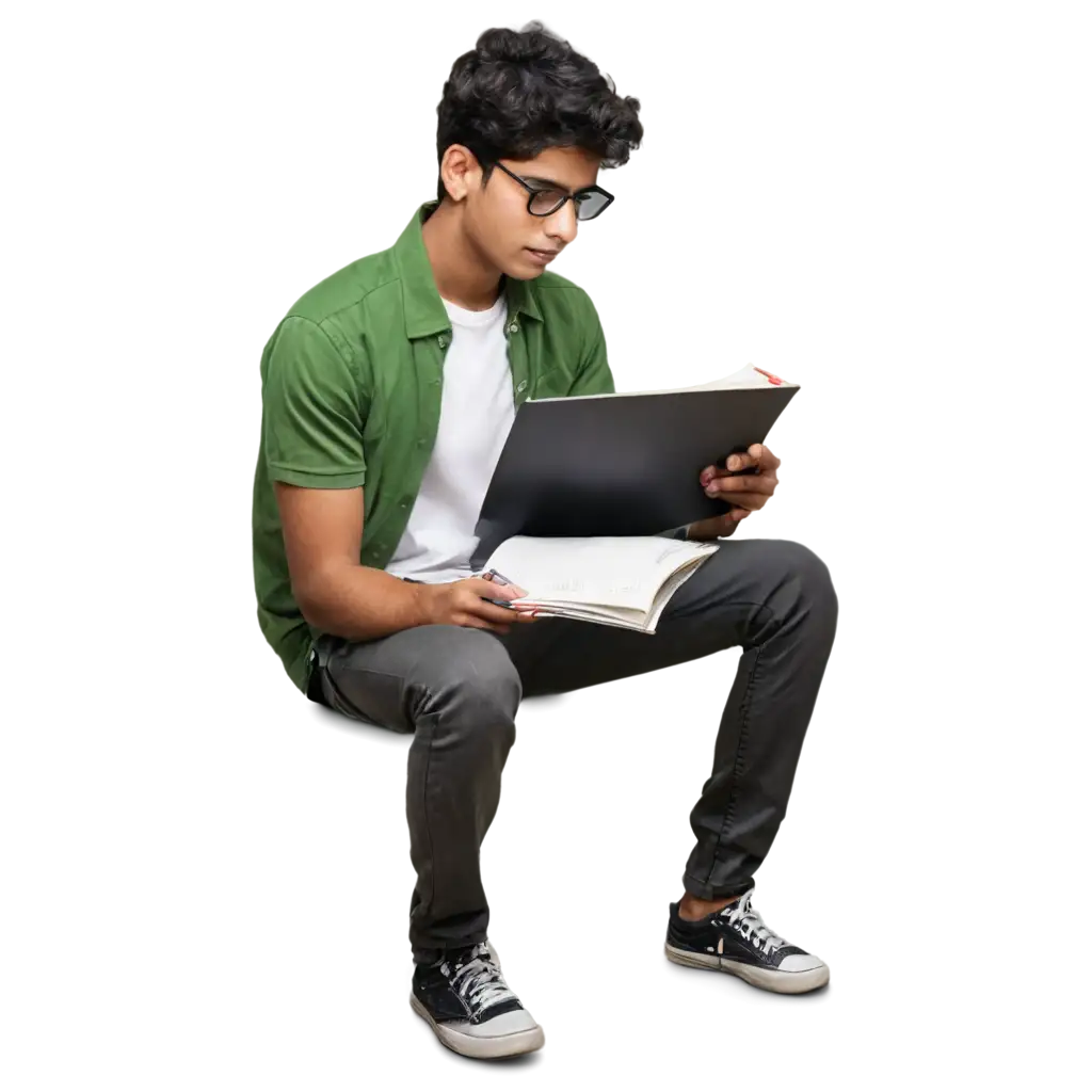 Vibrant-PNG-Image-of-Indian-Teenagers-Studying-FullBody-Representation