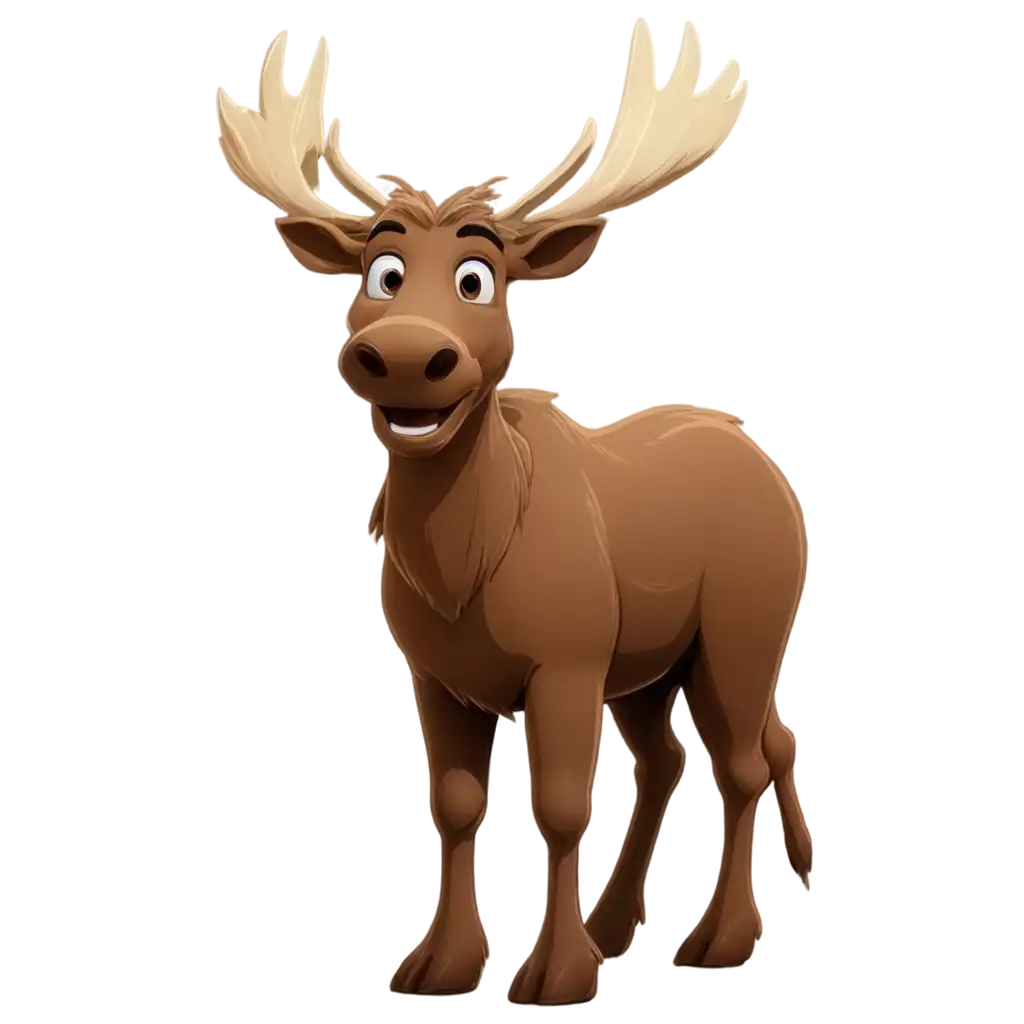 Hand-Drawn-Cartoon-Moose-PNG-Image-with-Transparent-Background