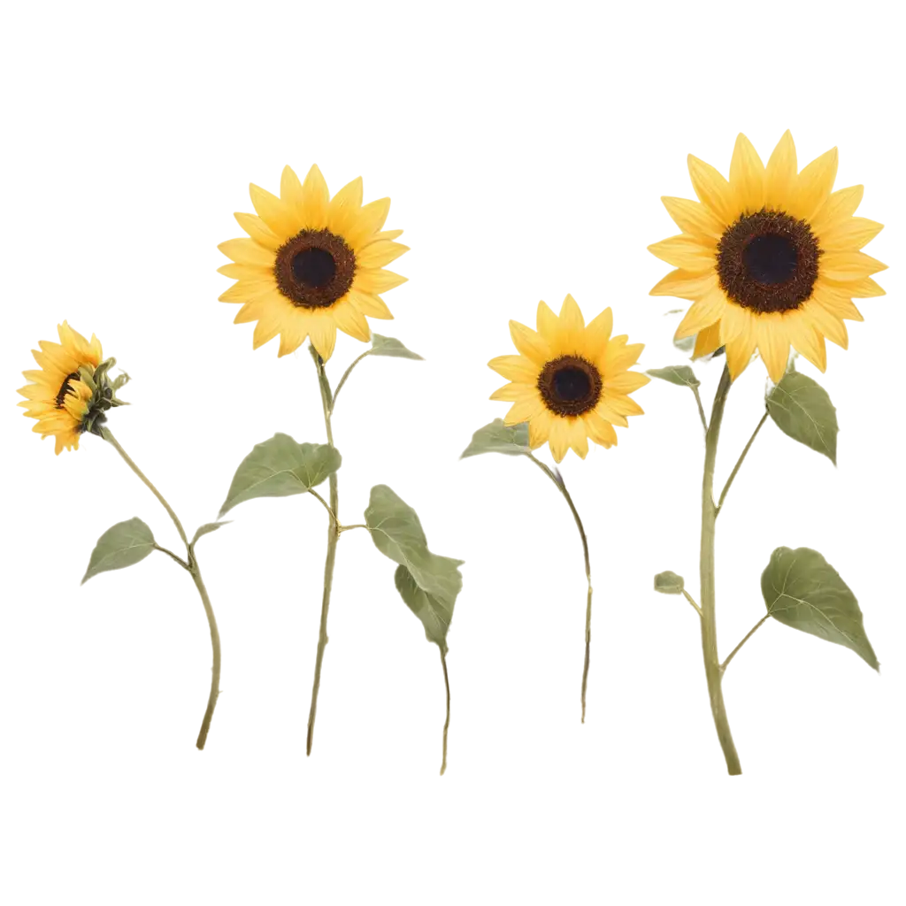 Sunflowers-with-Hearts-PNG-Image-for-Bright-LoveInspired-Designs