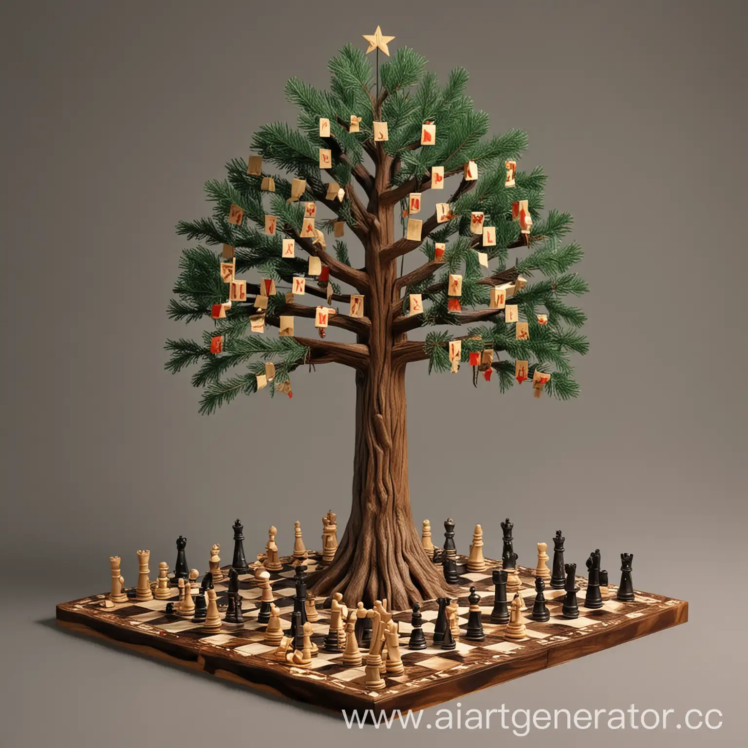 New-Years-TreeThemed-Chess-Game