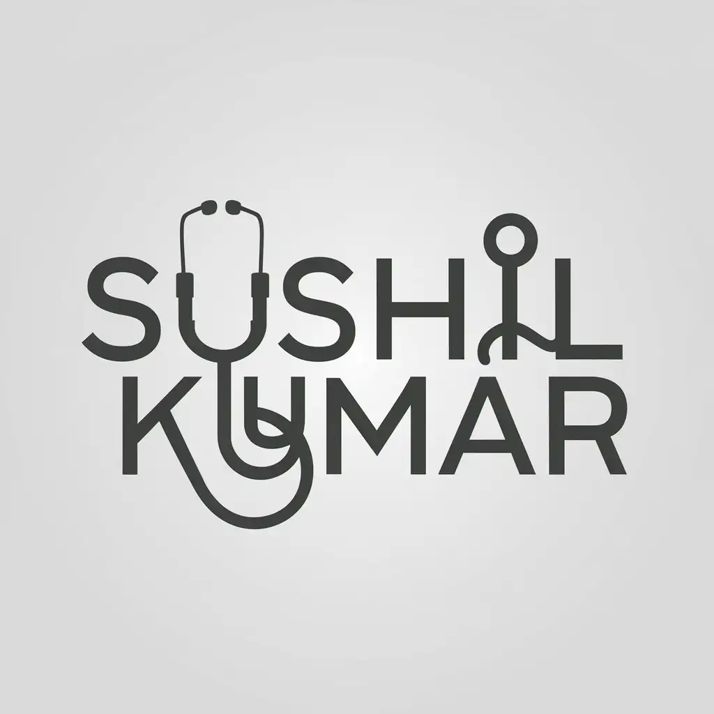 LOGO Design for Sushil Kumar Stethoscope Symbol for Medical Dental Industry