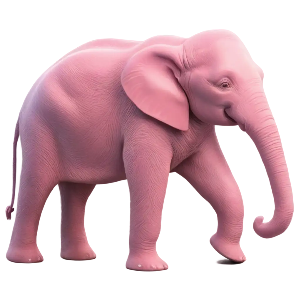 Pink-Elephant-Walking-PNG-Image-Unique-and-Whimsical-Artwork