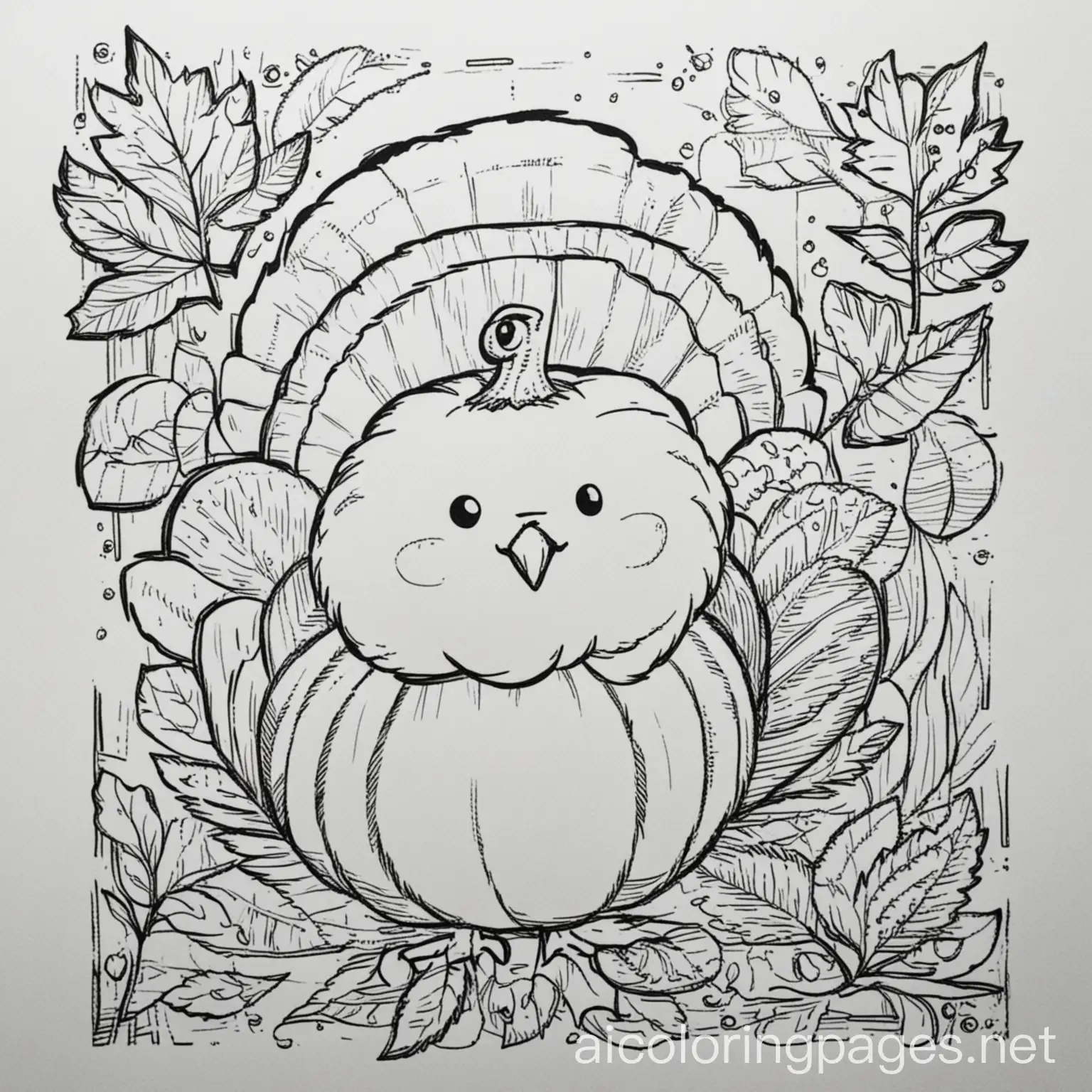 Thanksgiving-Coloring-Page-for-Kids-with-Simple-Line-Art