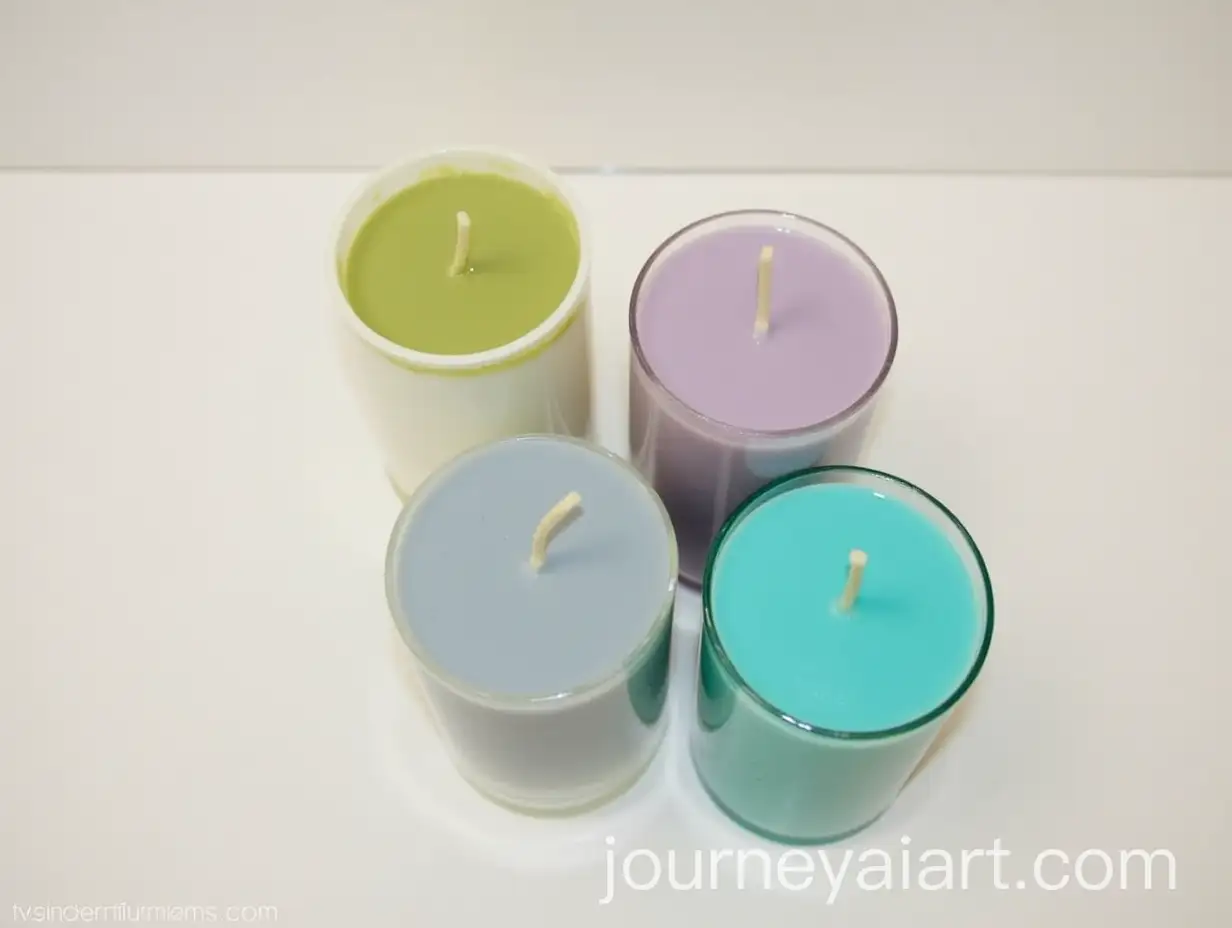 ColorfulAI-Art-Prompt-Expansion-MultiLayered-Wax-Candle-in-White-Olive-Lavender-and-Turquoise