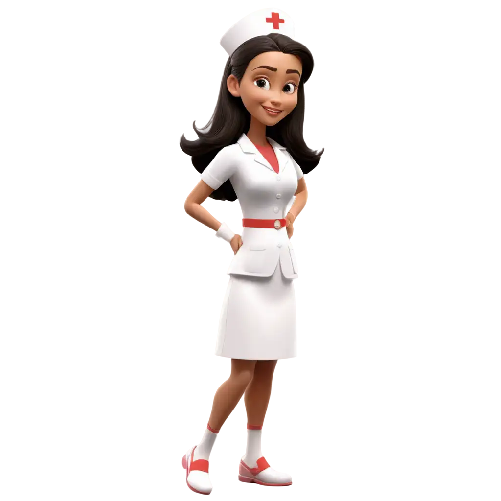 3D-Female-Nurse-PNG-Image-Disney-Character-Inspired-Design-for-Creative-Projects