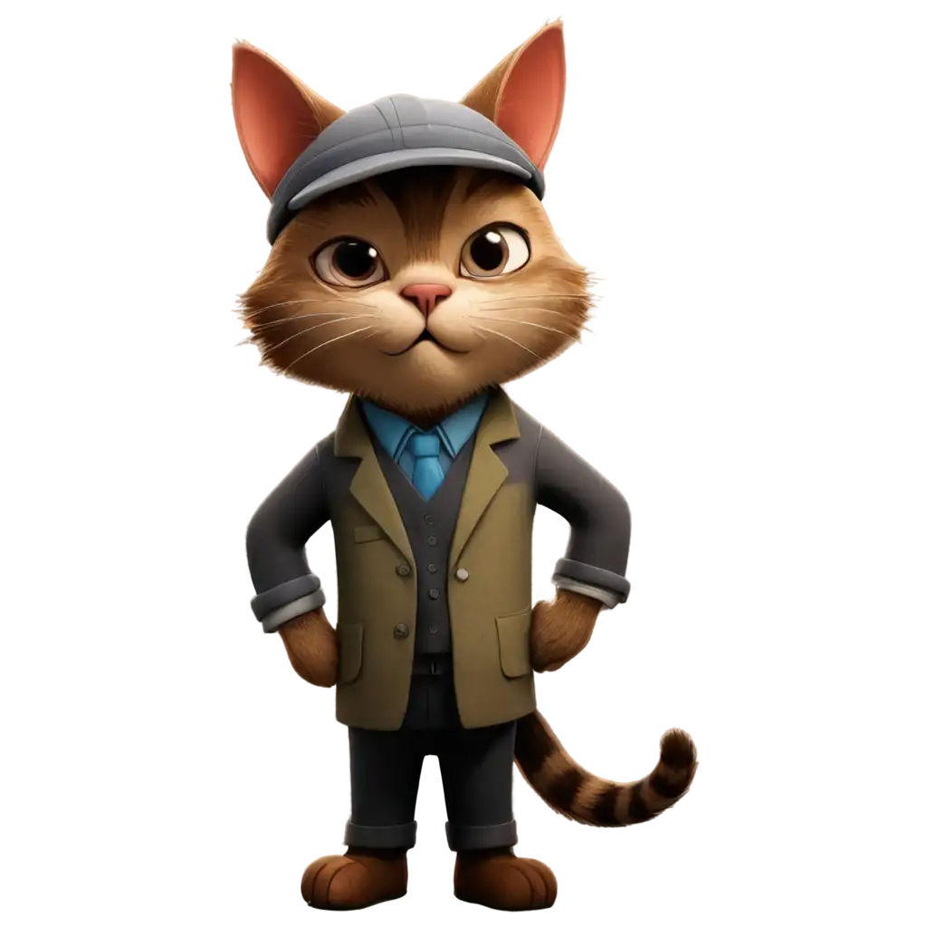 PNG-Cat-Character-with-Pipe-in-Alley-Creative-Illustration-for-Versatile-Use