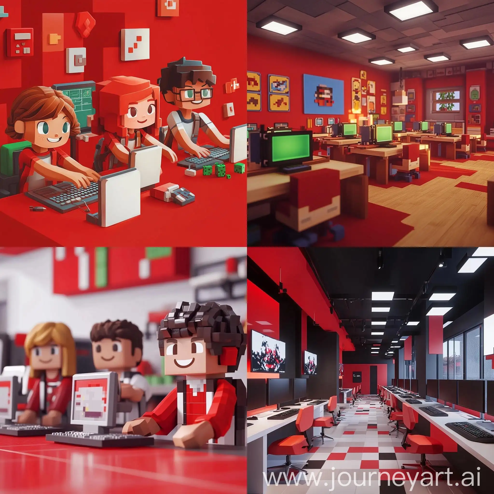 Academy-for-IT-Training-Minecraft-Character-Game-Creation-in-Red-and-White