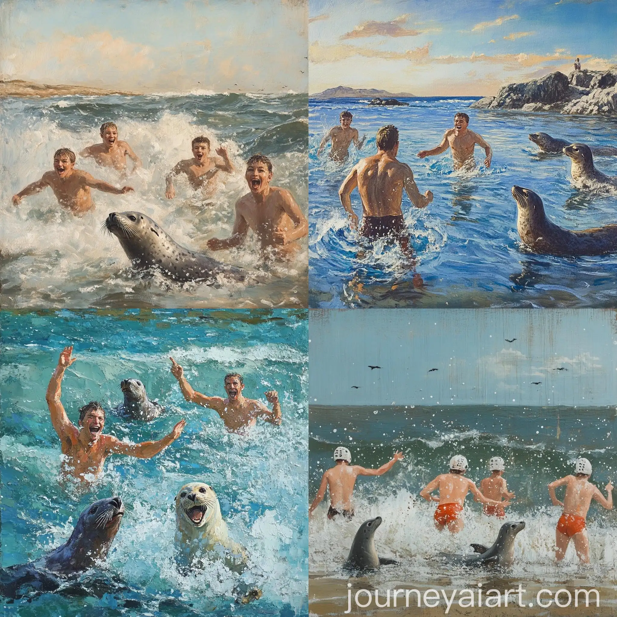 Joyous-Sea-Swimmers-Having-Fun-with-Seals-in-the-North-Sea