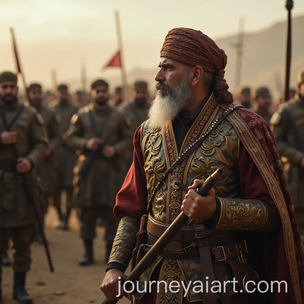Muslim-Sultan-Turning-His-Back-to-Soldiers-in-a-Historic-Scene