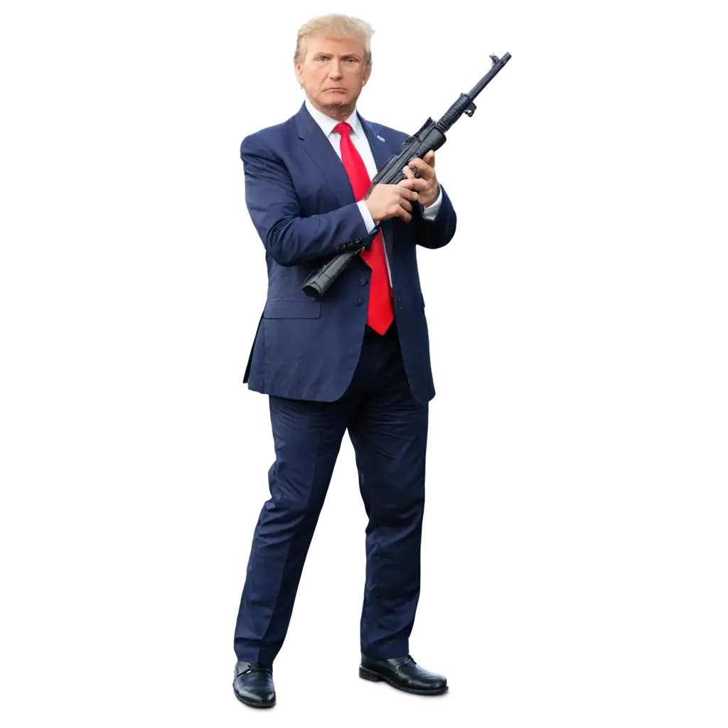 Trump-Holding-a-Rifle-PNG-HighQuality-Image-for-Various-Uses