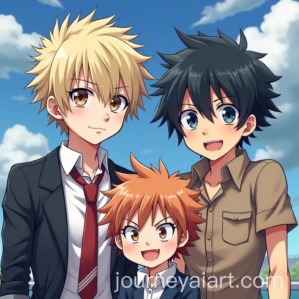 Anime-Characters-Gathering-Dabi-Senku-Ishigami-Eren-Yeager-Akaza-and-Tobio-Kageyama