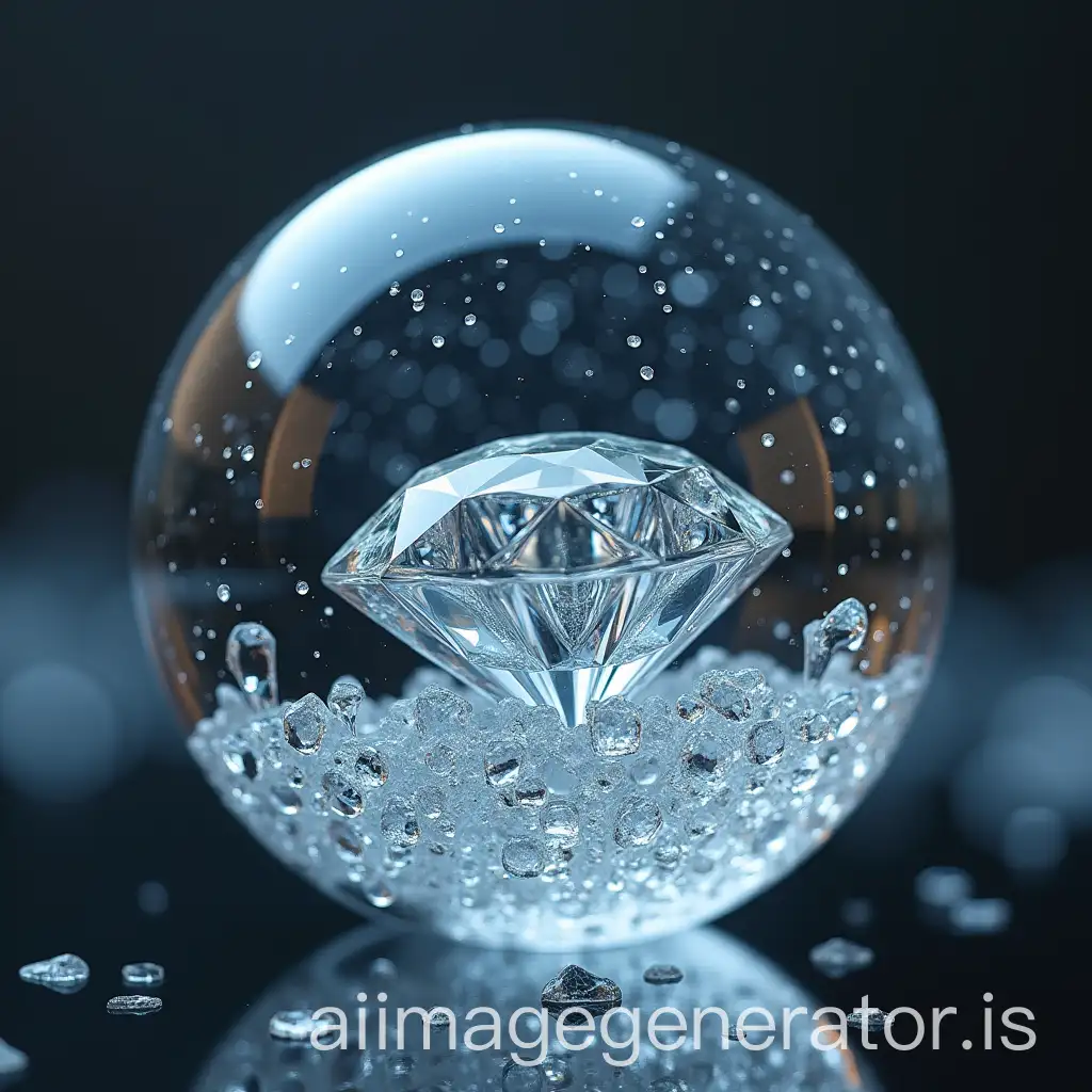 Diamond in a glass ball