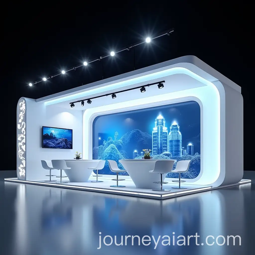 Futuristic-Trade-Show-Booth-Design-with-LED-Screens-and-Glass-Enclosure