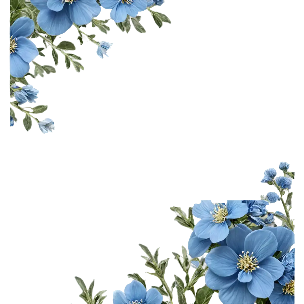 Blue-Flower-Frame-PNG-Image-A-Beautiful-and-Versatile-Transparent-Decoration