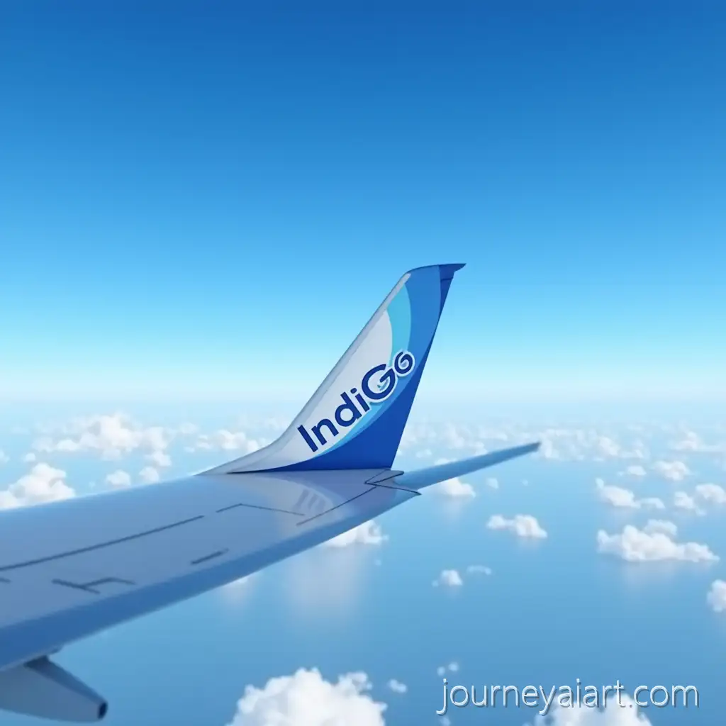 IndiGo-Aircraft-Tail-Fin-with-Clear-Blue-Sky-and-Distant-Mountains