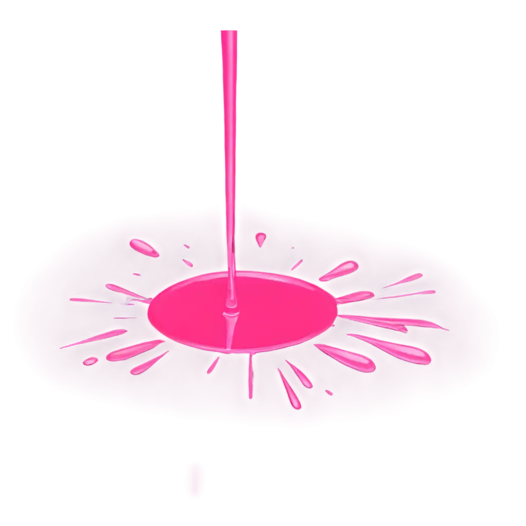 Bright-Pink-Circle-with-Thick-Droplets-Falling-PNG-High-Quality-Image-for-Creative-Projects