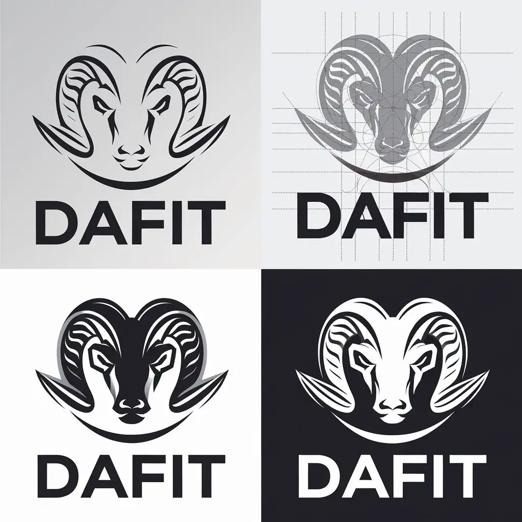 LOGO Design for Dafit Vector Ram or Aries Symbol for Automotive Industry