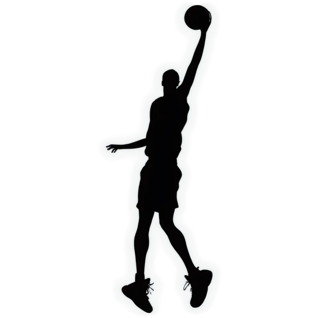 Dynamic-Basketball-Slam-Dunk-PNG-Silhouette-HighQuality-Action-Pose