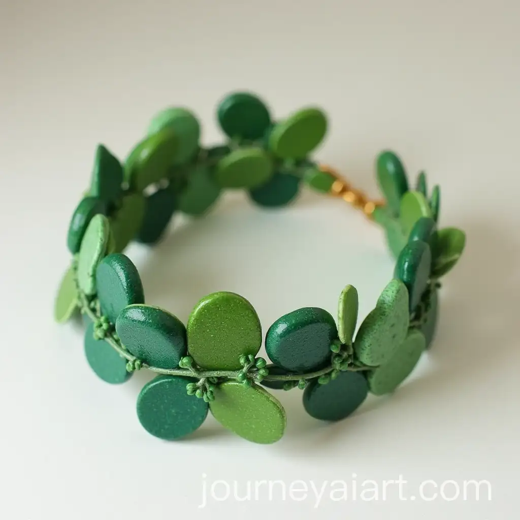Handmade-NatureInspired-Green-Bracelet-with-Plant-Design