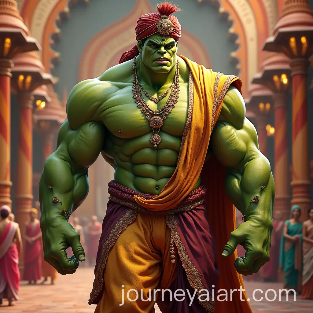 Hulk-in-Traditional-Indian-Attire-at-a-Festive-Celebration