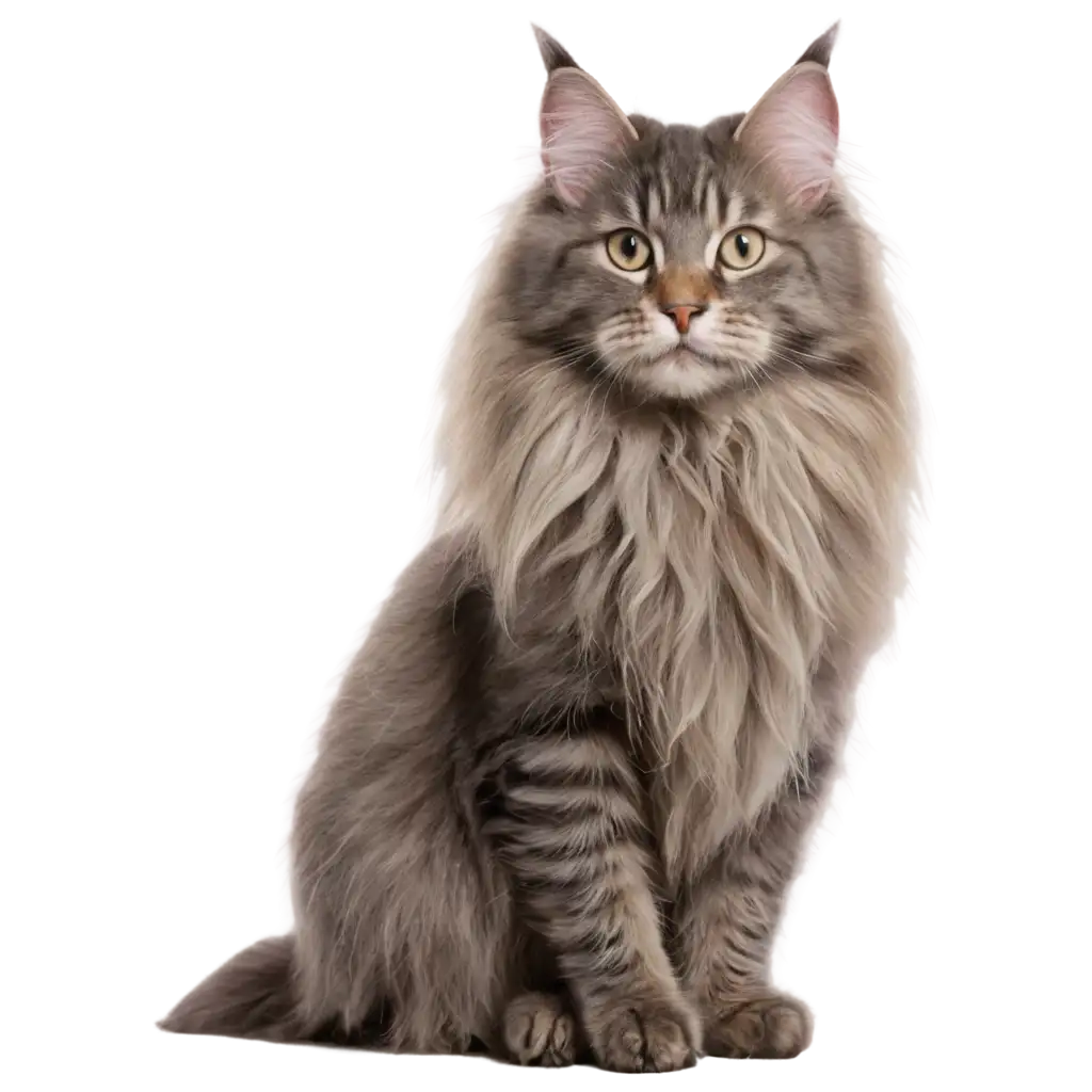 Gray-Maine-Coon-Cat-Artist-PNG-Image-Captivating-Feline-Creativity