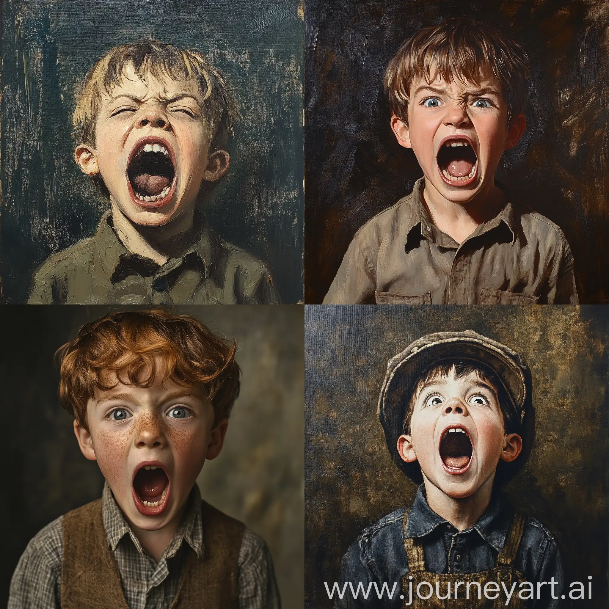 Cunning-Boy-Shouting-in-Dynamic-Portrait