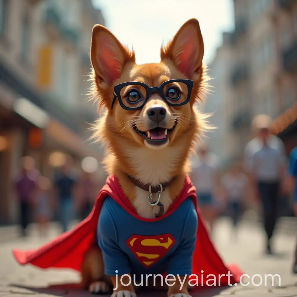 Dog-Dressed-as-Superman-Flying-Through-the-Sky