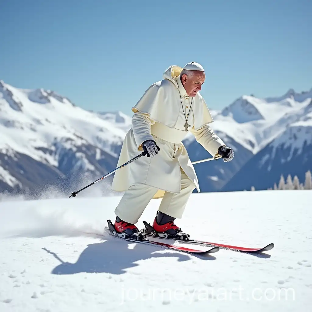 PAI-Image-Prompt-Expansionope-Francis-Skiing-on-Snowy-Mountain-Slopes