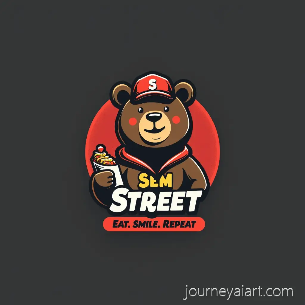 Stylized-Urban-Bear-Logo-Holding-Shawarma-for-Sem-Street-Street-Food-Brand
