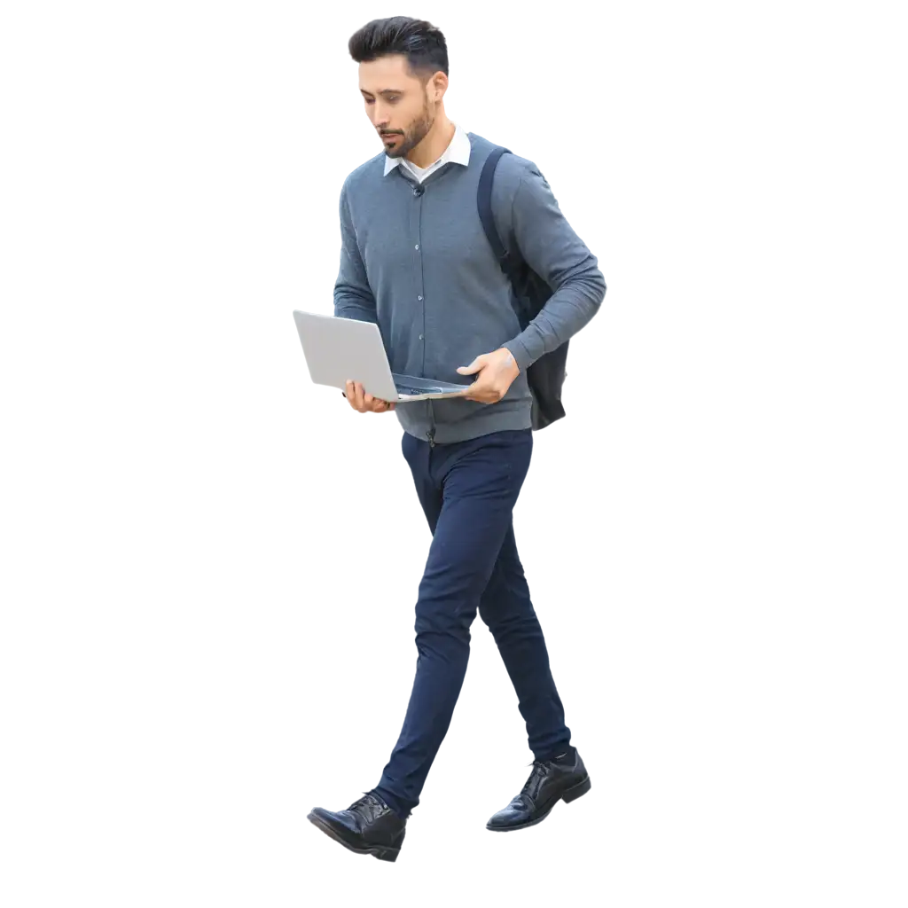 Man-Holding-Laptop-and-Running-PNG-Image-HighQuality-Transparent-Background-for-Versatile-Usage