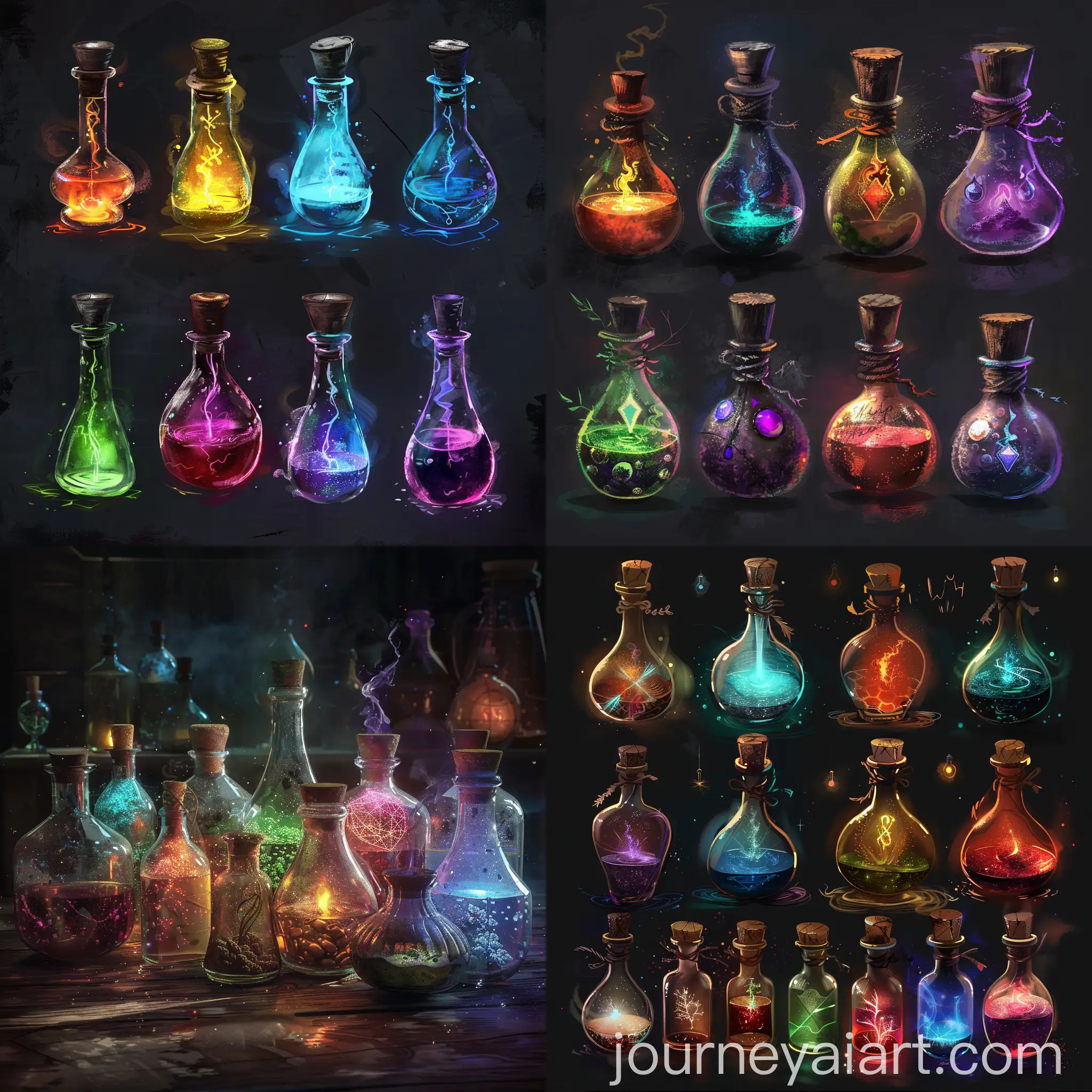 Collection-of-Mystical-Potions-in-Dark-Fantasy-Setting
