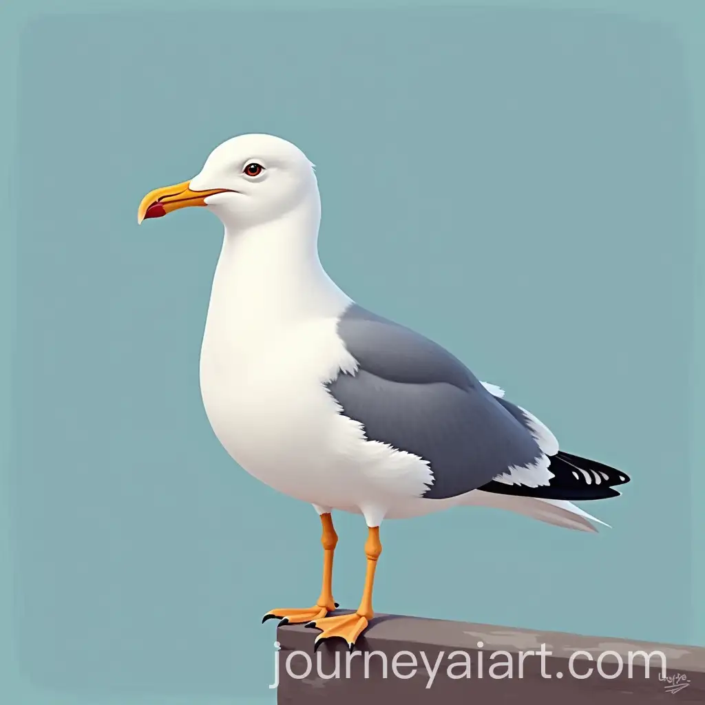 Seagull-in-Flight-Over-the-Ocean-Horizon
