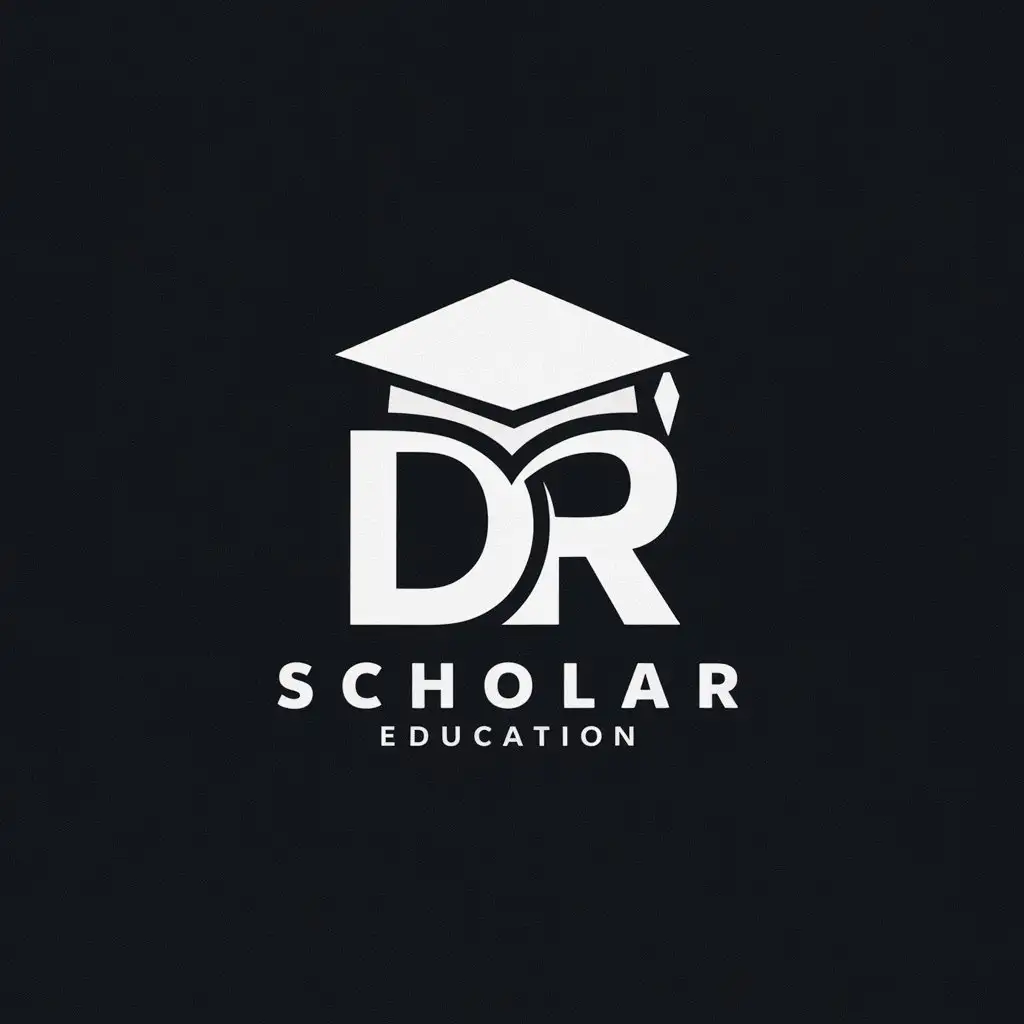 LOGO-Design-For-DR-Scholar-Cap-Inspired-Minimalistic-Logo-for-Education-Industry