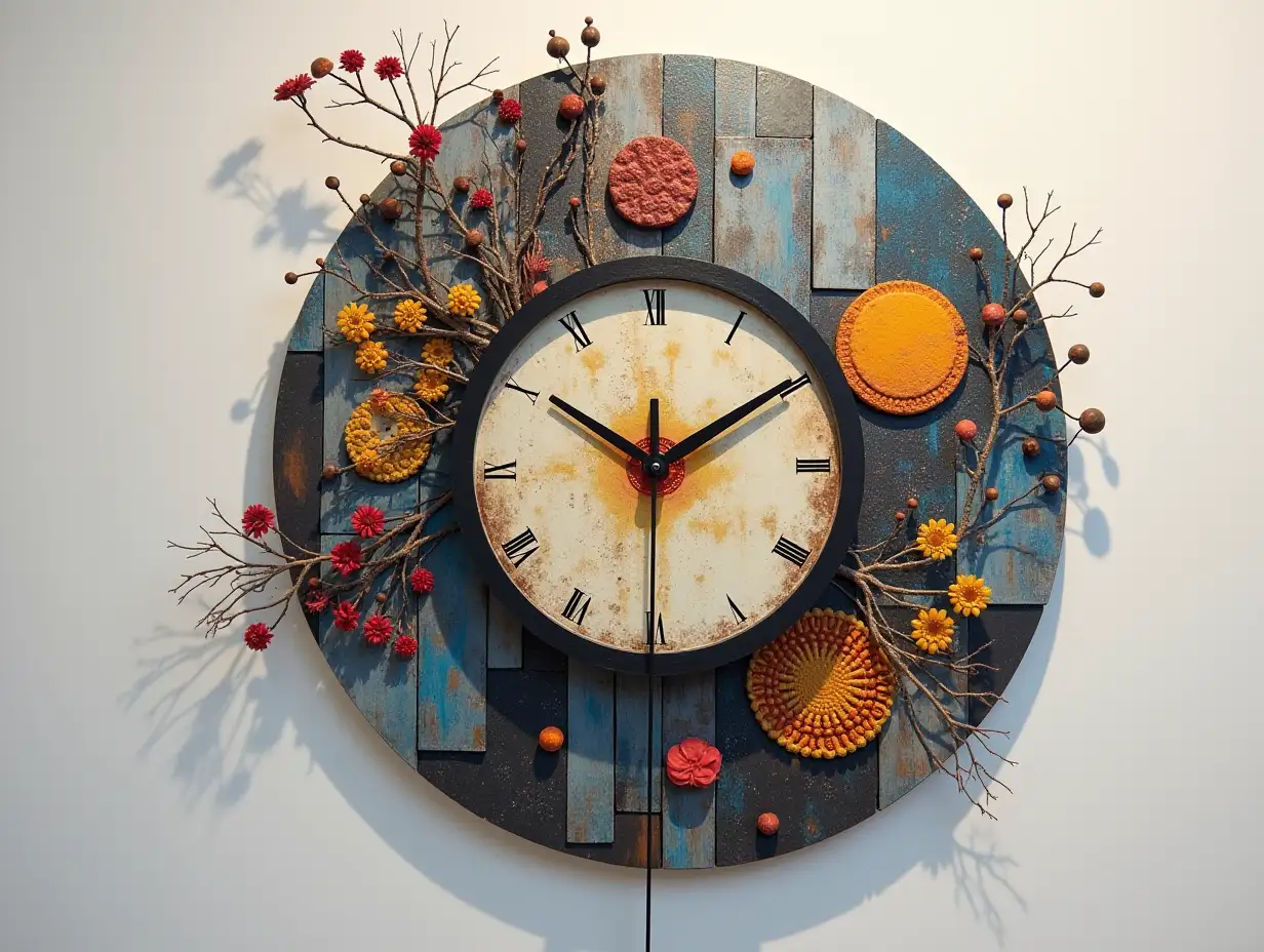 Create a wall clock in Surreal abstract decoration