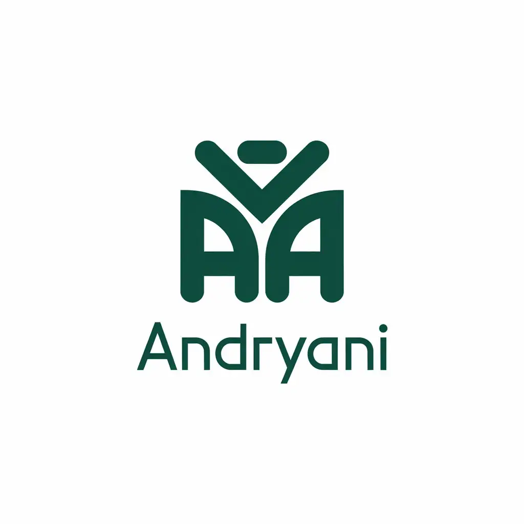 a vector logo design,with the text "Andryani", main symbol:YDA,Moderate,be used in Education industry,clear background