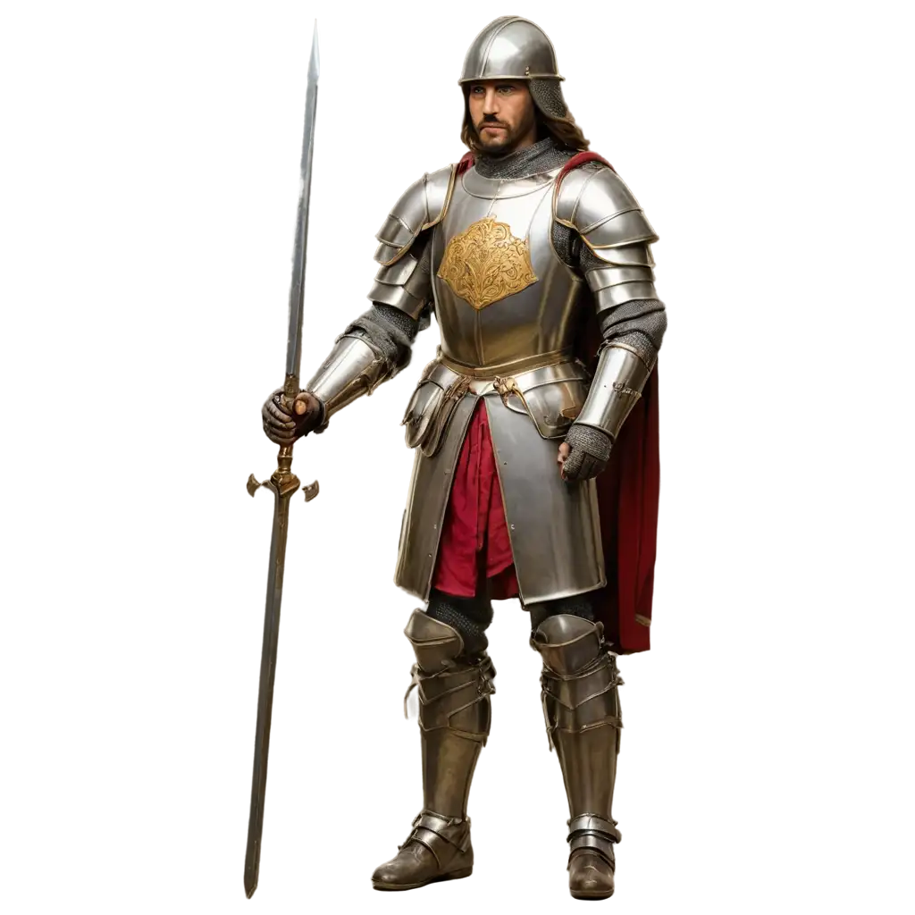 Medieval-Soldier-with-Golden-Armor-PNG-Image-Heroic-Knight-Illustration