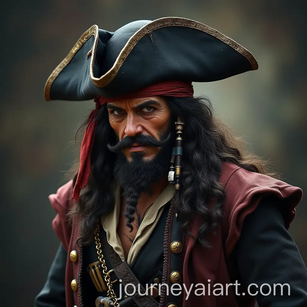 BlackAI-Image-Prompt-Expansion-Beard-Pirate-with-Classic-Pirate-Attire-and-Dramatic-Background