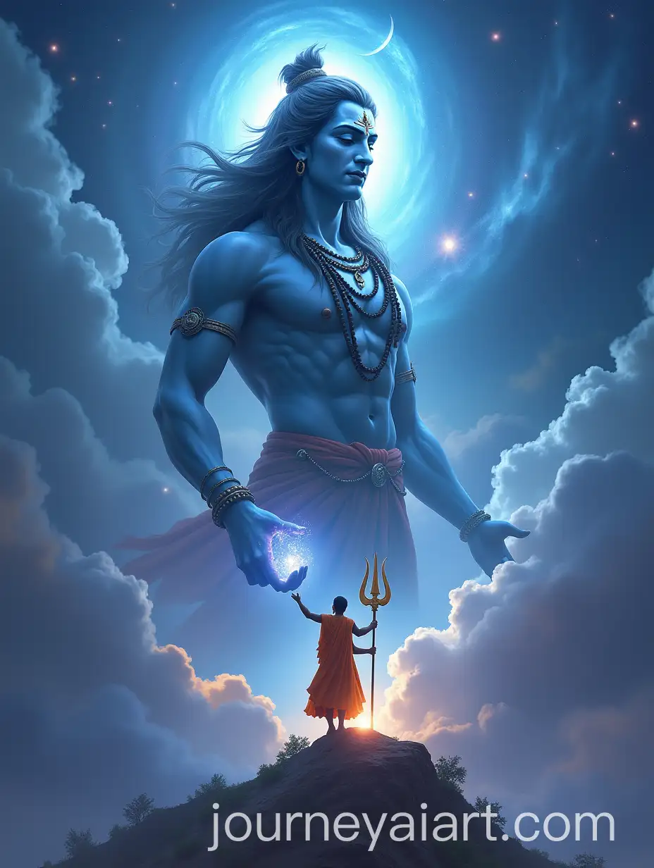 Lord-Shivas-Divine-Emergence-from-the-Sky-with-Cosmic-Energy-and-a-Hindu-Priests-Devotion