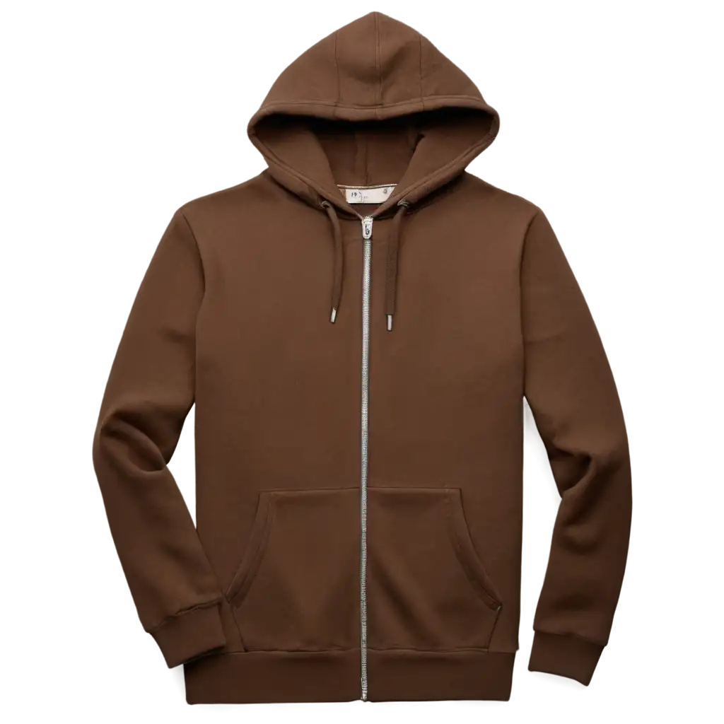 HighQuality-Brown-Zipper-Hoodies-PNG-for-Versatile-Applications