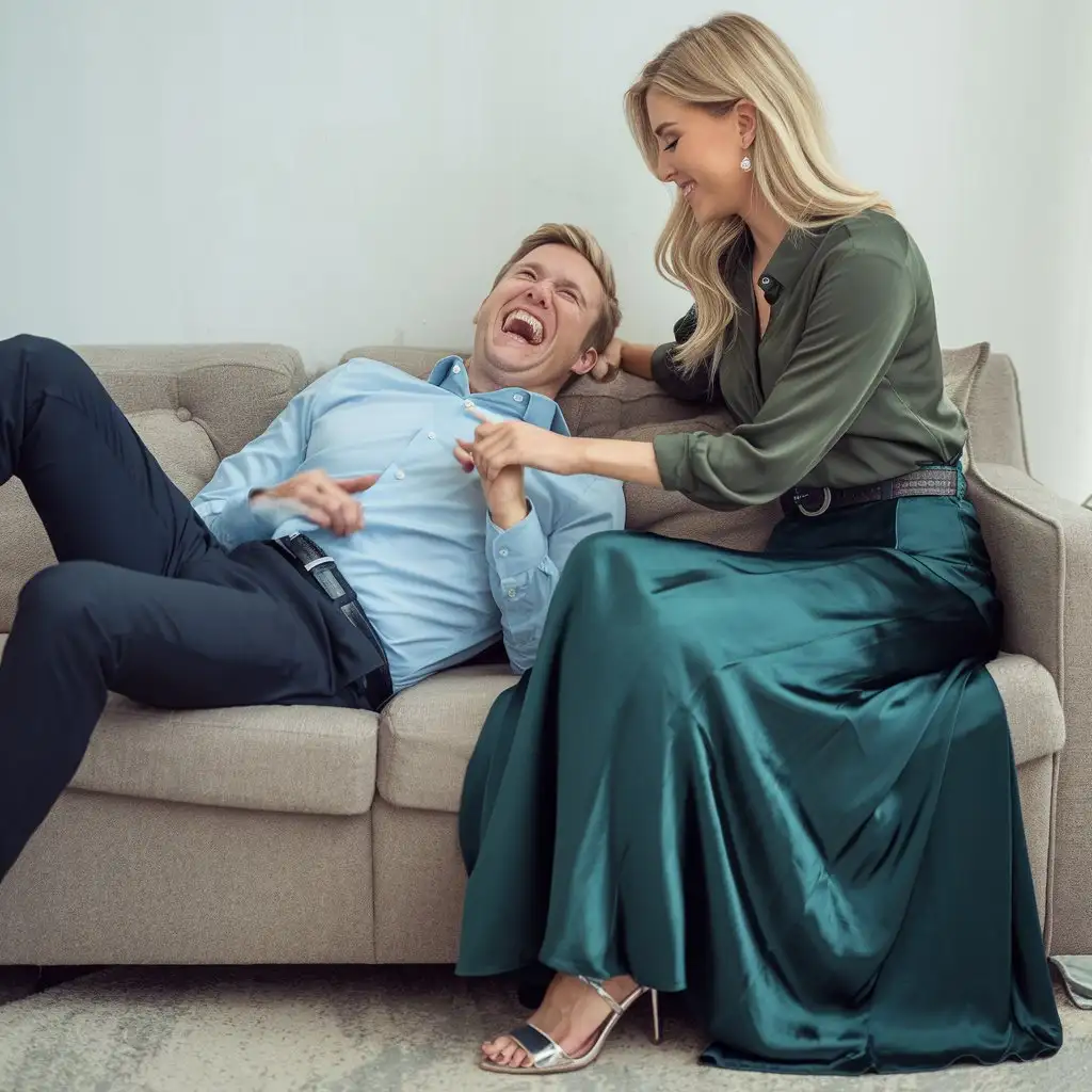 Candid-Moment-of-Joy-Man-Laughing-on-Sofa-with-Woman-Smiling