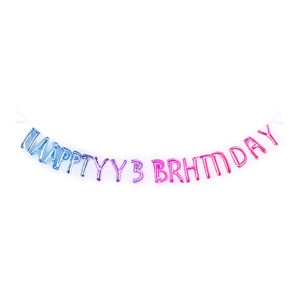 Balloons band with ribbons mixed color happy birthday glossy finish